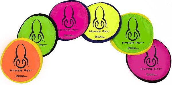 HYPER PET Flippy Flopper Flying Disc Dog Toy Color Varies 9 in 2 pack Chewy