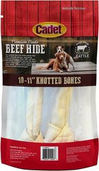 Cadet Beef Hide Knotted Dog Chews Bone, 10-11-in, 2 Count slide 2 of 7
