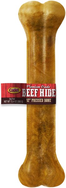 Cadet Premium Grade Pressed Beef Hide Bone, 12-in, 1 count slide 1 of 9