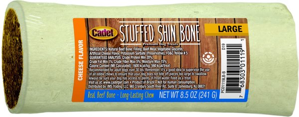 Cadet Gourmet Stuffed Shin Cheese Flavor Dog Bone, 5-in slide 1 of 9