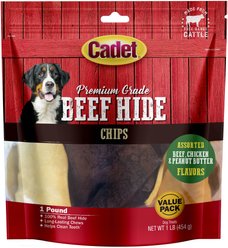 Cadet Premium Grade Assorted Flavor Rawhide Chips Dog Treats, 1-lb bag slide 1 of 7