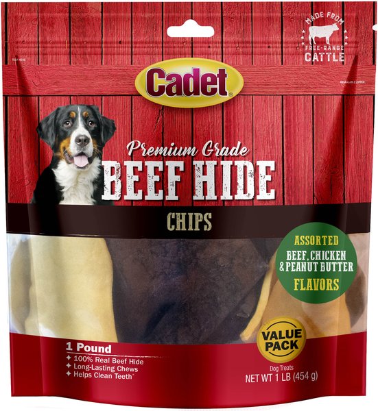 Cadet Premium Grade Assorted Flavor Rawhide Chips Dog Treats, 1-lb bag slide 1 of 7