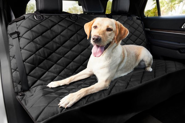 Frisco Quilted Water Resistant Bench Car Seat Cover, Regular, Black slide 1 of 6