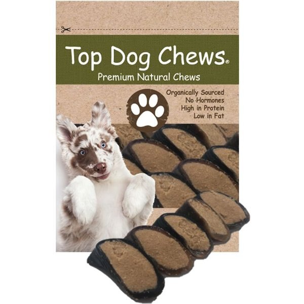 TOP DOG CHEWS Peanut Butter Filled Cow Hooves Dog Treat, 5 count