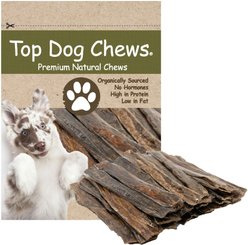 Top Dog Chews Buffalo Tendon Taffy Dog Chews, 30 count, 5-6 inches