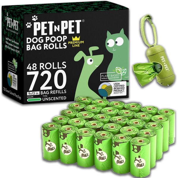 Bags on Board Dog Poop Bags | Strong, Leak Proof Dog Waste Bags | 9 X14 Inches, 600 Blue Bags