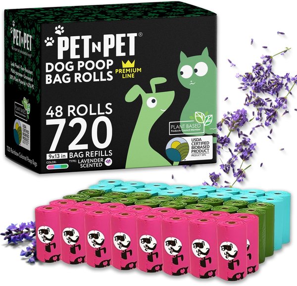 PET N PET Lavender Scented Dog Poop Bags, 720 count