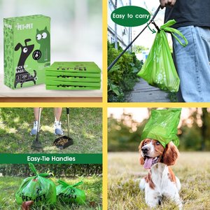 PET N PET Tie Handle Dog Poop Bags, Unscented, 200 count