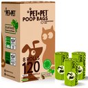 PET N PET Compostable Poop Bags, 120 count
