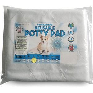 Lennypads Ultra Absorbent Washable Dog Pee Pads, White, Large: 23 x 27-in, 1 count, Unscented