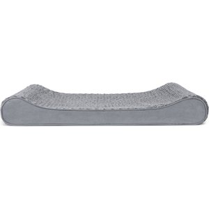FurHaven Ultra Plush Luxe Lounger Orthopedic Cat & Dog Bed with Removable Cover, Gray, Jumbo