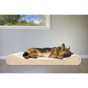 FurHaven Ultra Plush Luxe Lounger Orthopedic Cat & Dog Bed w/Removable Cover, Cream, Large