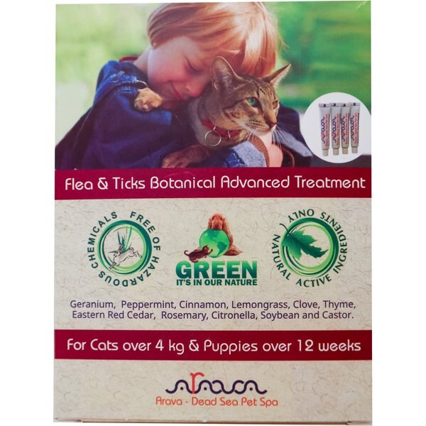 Arava Dead Sea Pet Spa Flea & Tick Spot Treatment for Dogs, 57-110 lbs