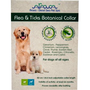 Arava Dead Sea Pet Spa Botanical Flea & Tick Dog Collar, 24.4-in