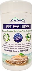 Arava Dead Sea Pet Spa Dog & Cat Eye Wipes, 100 count