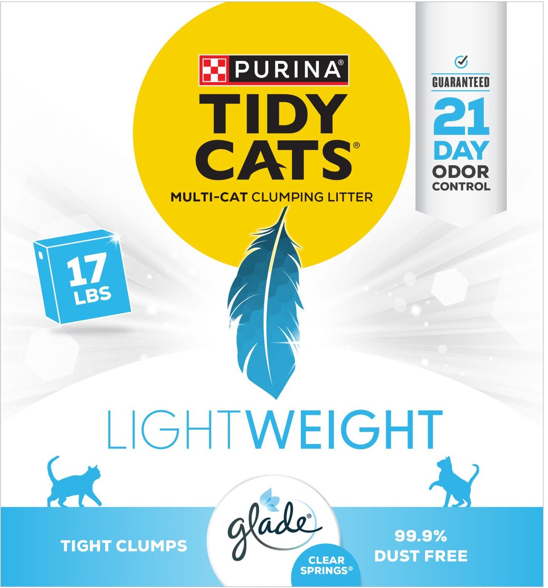 TIDY CATS Lightweight Glade Scented Clumping Clay Cat Litter, 17lb box