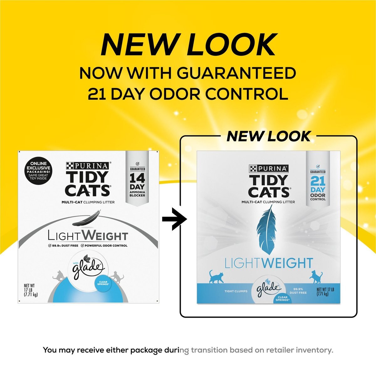 TIDY CATS Lightweight Glade Scented Clumping Clay Cat Litter, 17lb box