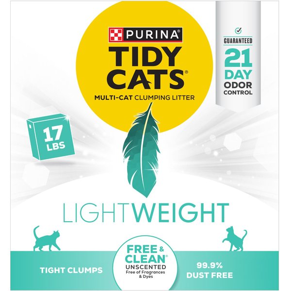 TIDY CATS Free & Clean Lightweight Unscented Clumping Clay Cat Litter