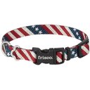 Frisco American Flag Polyester Dog Collar, Small: 10 to 14-in neck, 5/8-in wide