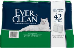 Ever Clean Extra Strength Unscented Clumping Clay Cat Litter, 10.5-lb bag, case of 4 slide 2 of 4