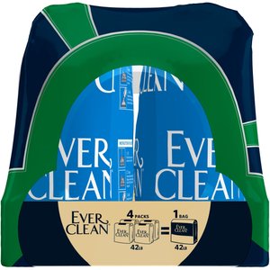 Ever Clean Extra Strength Unscented Clumping Clay Cat Litter, 10.5-lb bag, case of 4