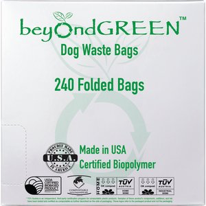 beyondGREEN Compostable Dog Waste Bag Refill Rolls, 240 count
