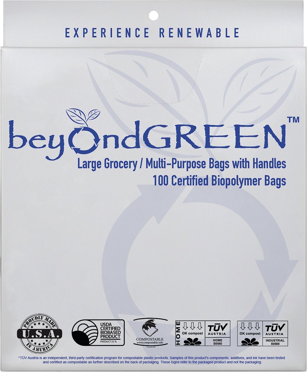 beyondGREEN Plant-Based Multi-Purpose Waste Bags