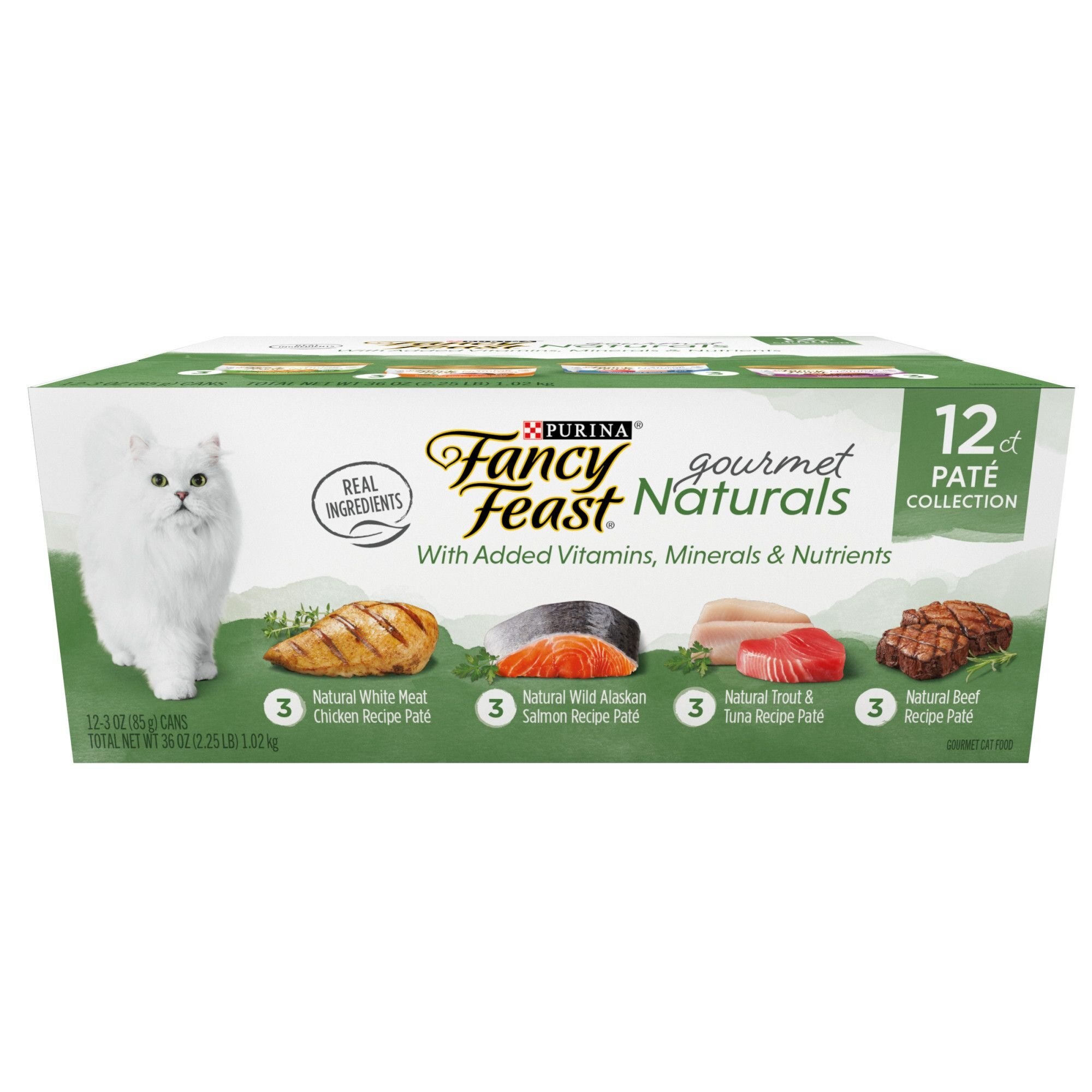 FANCY FEAST Gourmet Naturals Pate Variety Pack Canned Cat Food Customer