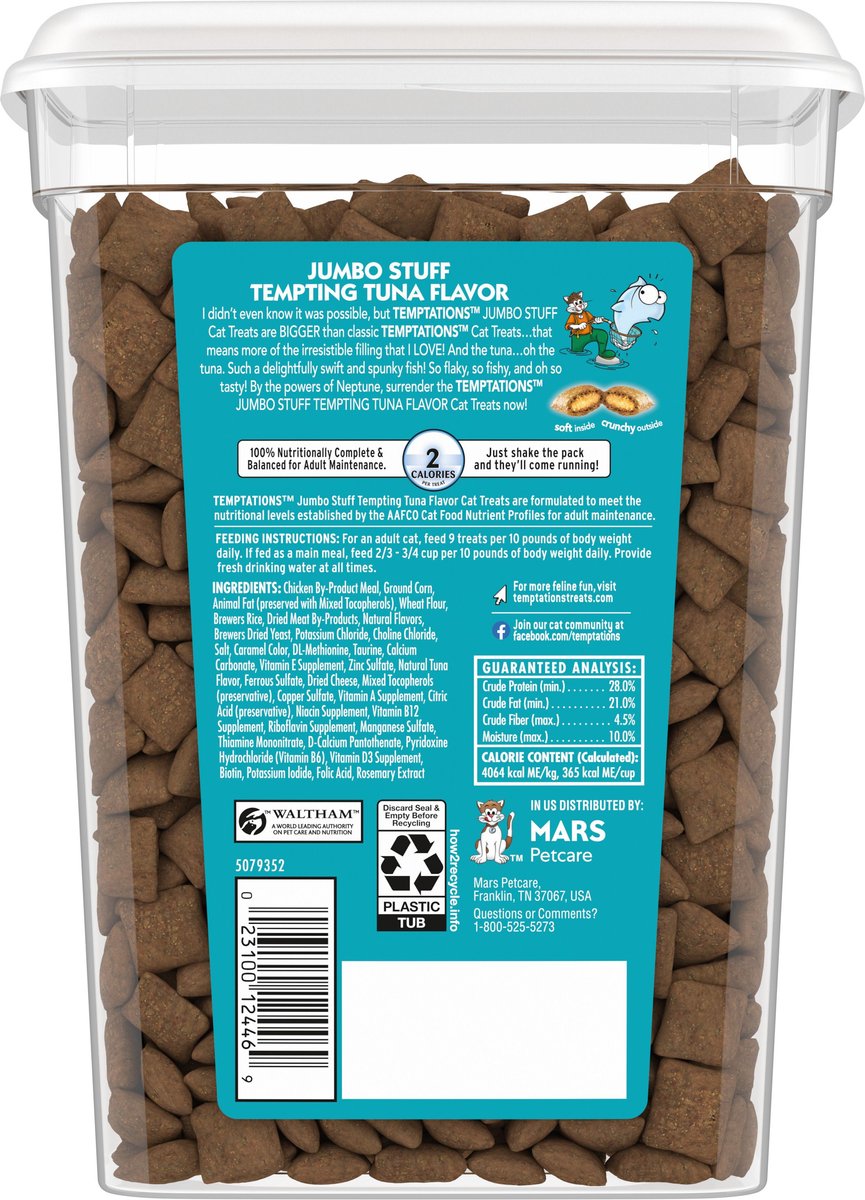 Temptations Jumbo Stuff Tempting Tuna Flavor Soft & Crunchy Cat Treats