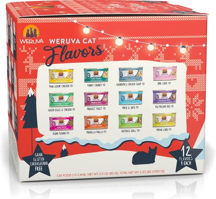 Show full view: Weruva Feline Festivus Variety Pack Canned Cat Food, 3-oz can, case of 12 slide 6 of 8
