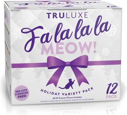 Show full view: Weruva TruLuxe Fa La La La Meow Variety Pack Canned Cat Food, 3-oz can, case of 12 slide 3 of 6