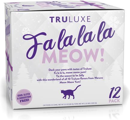 Show full view: Weruva TruLuxe Fa La La La Meow Variety Pack Canned Cat Food, 3-oz can, case of 12 slide 4 of 6