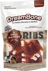 DreamBone Grill Masters Ribs Chews Dog Treats, 5 Half Racks