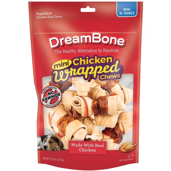 DREAMBONE Twist Sticks Chicken Chew Dog Treats, 50 count