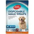Simple Solution Disposable Male Dog Wrap, Large: 18 to 27-in waist, 30 count