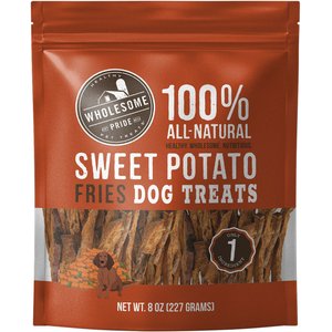 Wholesome Pride Pet Treats Sweet Potato Fries All-Natural Single Ingredient Dog Treats, 8-oz bag