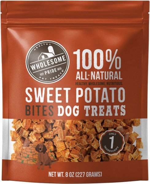 Wholesome Pride Pet Treats Sweet Potato Mini Bites Dehydrated Dog Treats, 8-oz slide 1 of 9