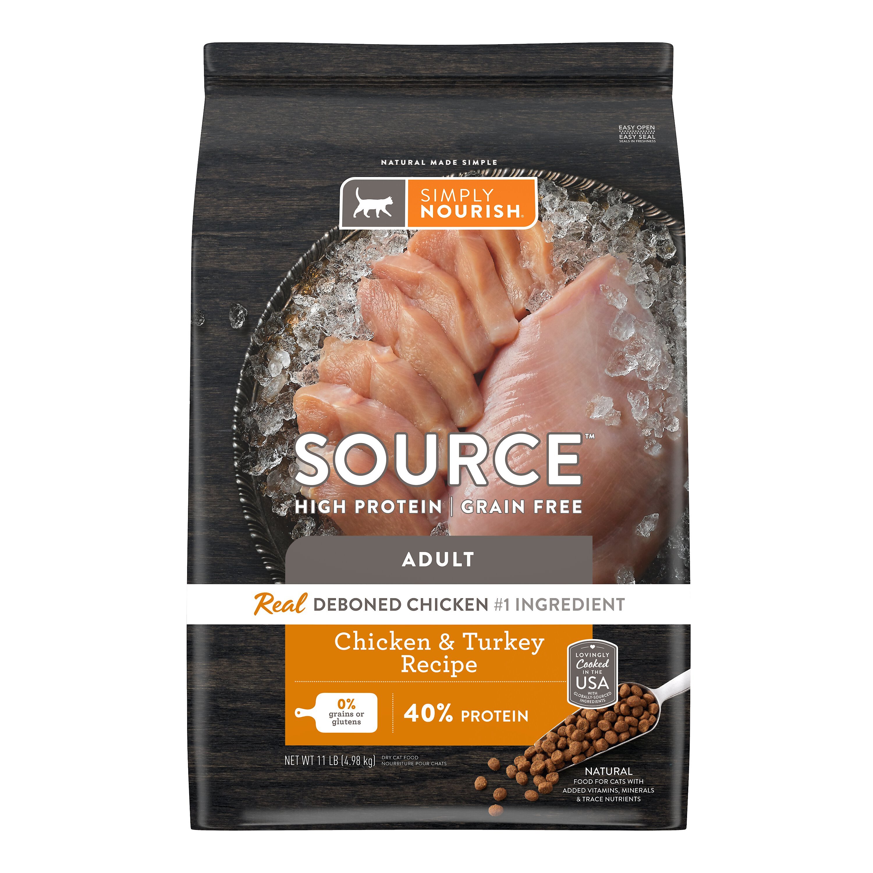 SIMPLY NOURISH Source Chicken & Turkey Recipe High-Protein Grain-Free ...