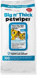 Petkin Big N' Thick Petwipes Dog & Cat Wipes, 100 count
