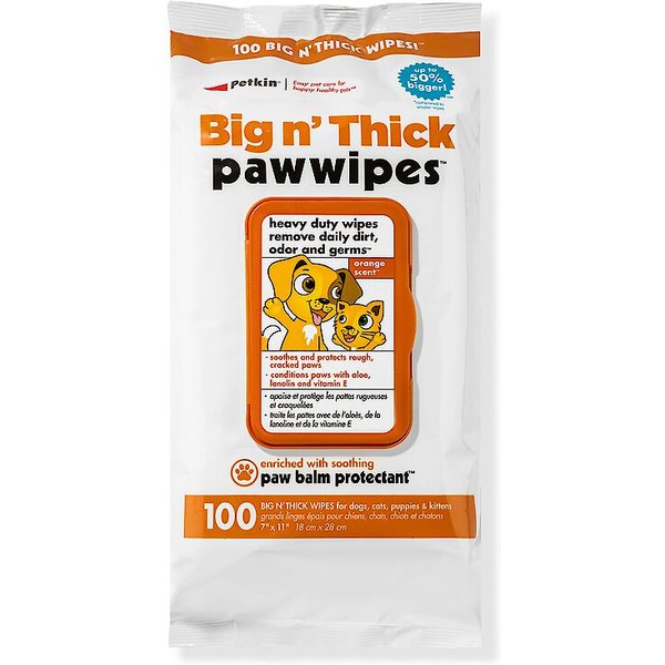 PETKIN Dog & Cat Tushie Wipes, 100 count