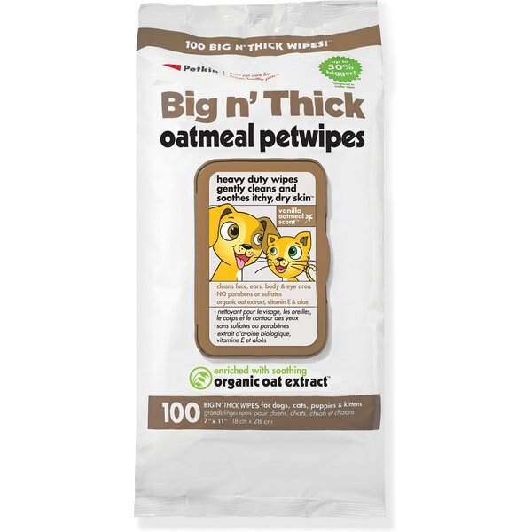 Petkin Giant XL Big N Thick Lavender Dog Grooming Wipes, 80 count
