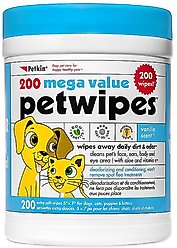 Petkin Petwipes Dog & Cat Wipes, 200 count