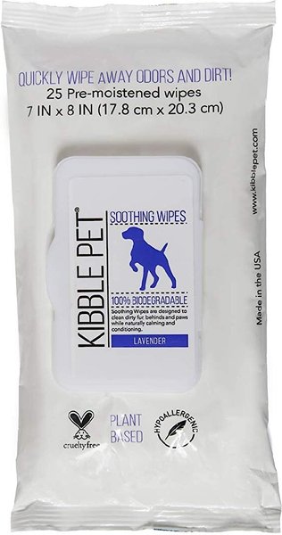 Kibble Pet Soothing Lavender Dog Wipes, 25 count slide 1 of 4