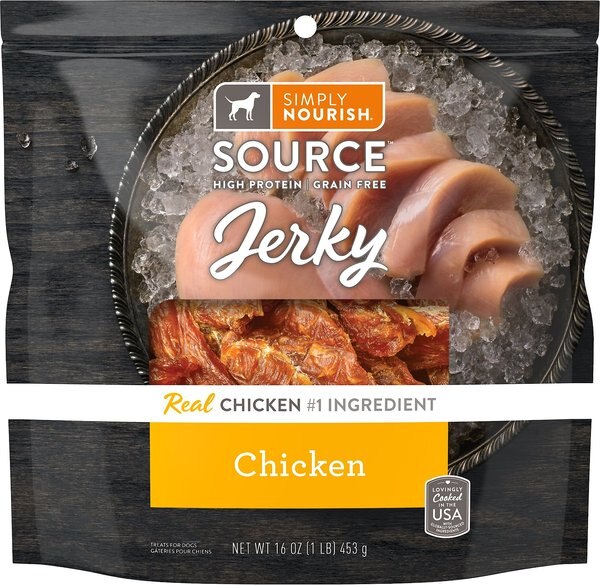 Discontinued SIMPLY NOURISH Chewy Chicken GrainFree Jerky Dog Treats