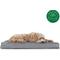 Show in main carousel: FurHaven Ultra Plush Deluxe Cooling Gel Pillow Dog Bed with Removable Cover, Gray, Large slide 4 of 10