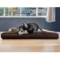 FurHaven Ultra Plush Deluxe Cooling Gel Pillow Dog Bed with Removable Cover, Chocolate, Jumbo