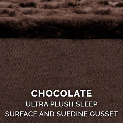 Show full view: FurHaven Ultra Plush Deluxe Cooling Gel Pillow Dog Bed with Removable Cover, Chocolate, Jumbo slide 10 of 11