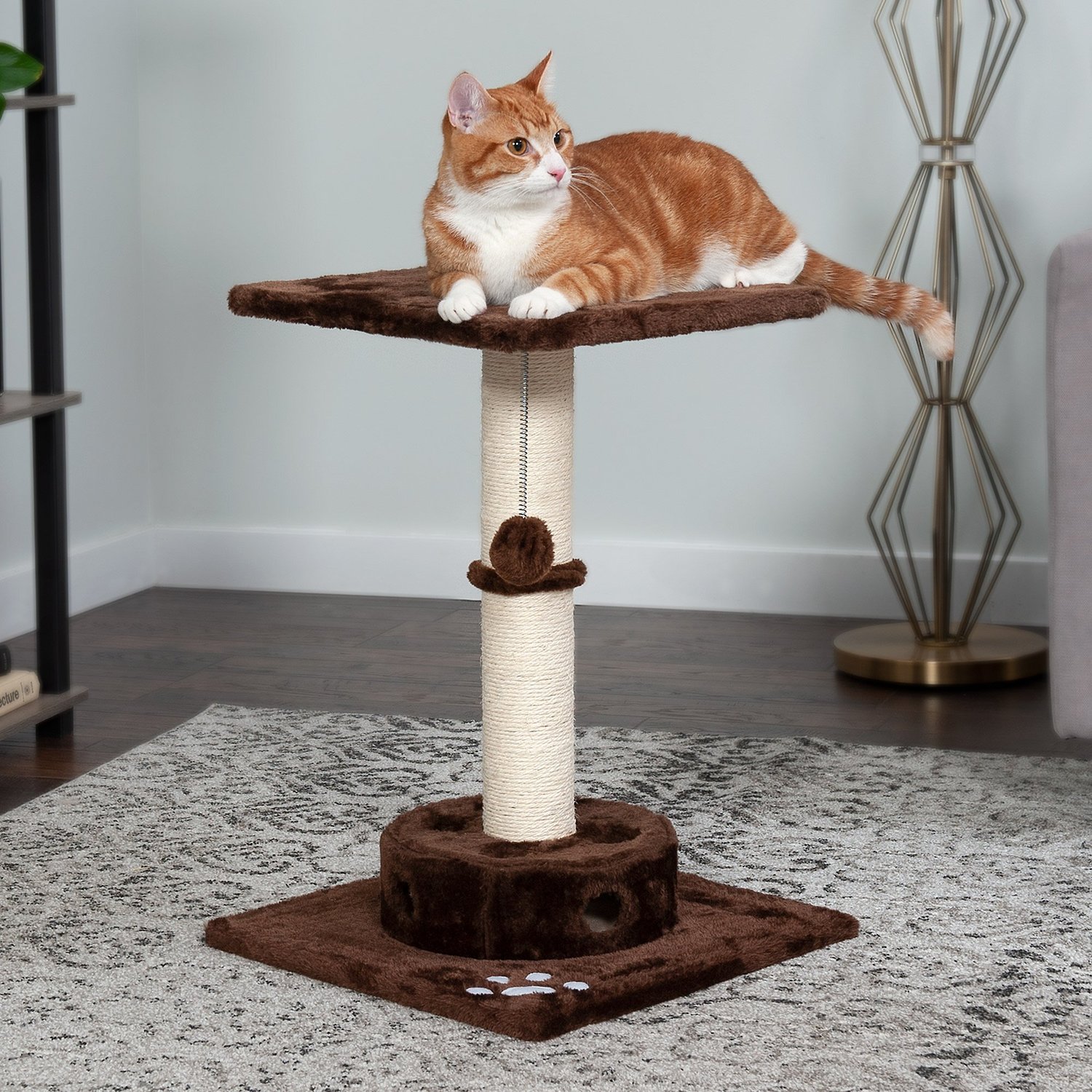 Tiger Tough Fuzzball 22.5-in Sisal Cat Scratching Post with Toy