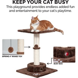 Tiger Tough Scratching Post 22.5-in Faux Fur Cat Tree, Brown