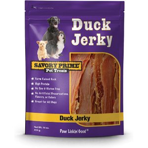 Savory Prime Duck Jerky Dog Treats, 1-lb bag